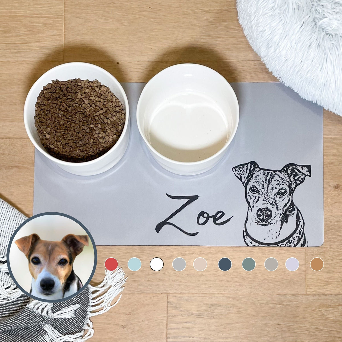Personalized Pet Placemat, Cat Bowl Mat, Dog Bowl Mat, Food Mat,  Specialized Feeding Placemat With Non Slip Backing, Fur Babies Eating Mat 