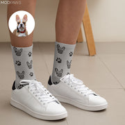 Custom Pet Socks - Pet Photo + Name Pet Socks Mod Paws 