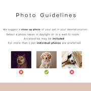 Custom Watercolor Pet Wedding Cocktail Sign Plaque -Pet Photo + Name Pet Portraits Mod Paws 