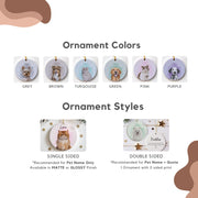 Custom Color Splash Memorial Pet Ornament - Pet Photo + Name Pet Ornaments Mod Paws 