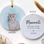 Custom Color Splash Memorial Pet Ornament - Pet Photo + Name Pet Ornaments Mod Paws 