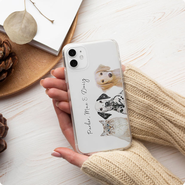 Custom Clear Pet Phone Case - Pet Photo + Name Pet Phone Case Mod Paws 