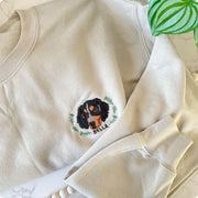 Custom EMBROIDERED Pet Sweater Using Pet Photo + Name Custom Dog Portrait Sweater Personalized Dog Pullover Sweatshirt Custom Cat Crewneck Pet Sweater Mod Paws 