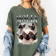 Custom Steven Dark Grey Vintage Pet Shirt - Pet Photo + Name Pet Shirt Mod Paws 