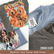 Custom Bernard Grey Vintage Pet Shirt - Pet Photo + Name Pet Shirt Mod Paws 