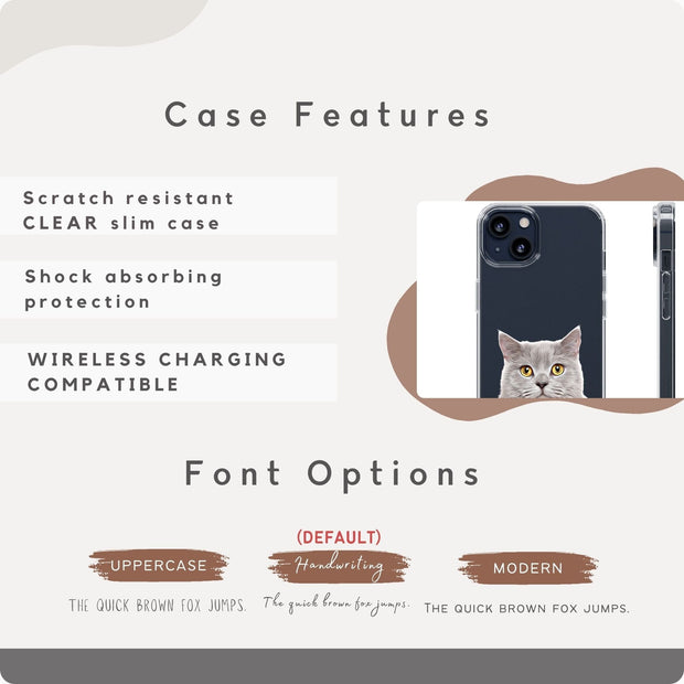 Custom Clear Pet Phone Case - Pet Photo + Name Pet Phone Case Mod Paws 