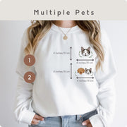 Custom EMBROIDERED Pet Sweater Using Pet Photo + Name Custom Dog Portrait Sweater Personalized Dog Pullover Sweatshirt Custom Cat Crewneck Pet Sweater Mod Paws 