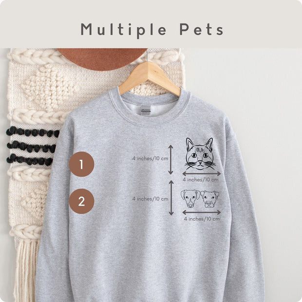 Custom Color Line Embroidered Pet Sweater Using Pet Photo + Name Pet Sweater Mod Paws 