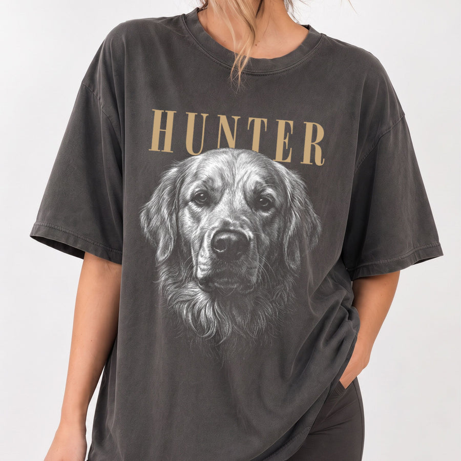 Custom Pet Sketch Portrait Shirt Personalized Comfort Colors Tee Pet Shirt Mod Paws