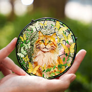Custom Pet Stained Glass Suncatcher - Pet Photo + Name Suncatchers Mod Paws 