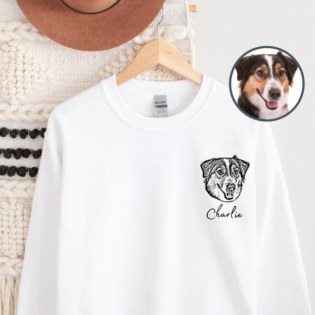 Custom Pet Sweater - Corner Pet Photo & Name Pet Sweater Mod Paws 