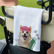 Custom Pet Golf Towel - Pet Photo + Name Mod Paws 