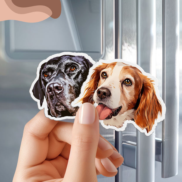 Custom Pet Magnet - Pet Photo + Name Mod Paws 