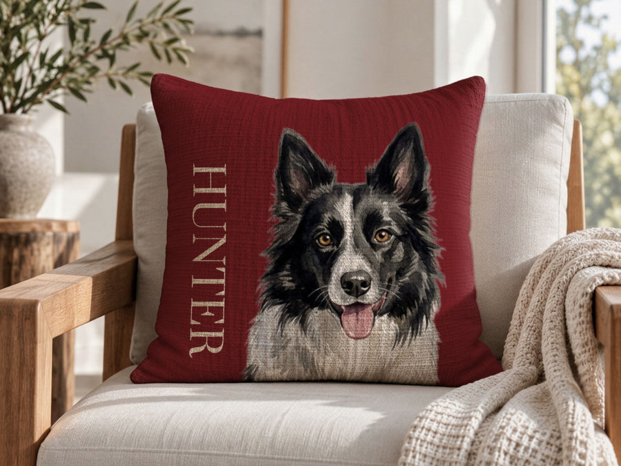 Custom Pet Woven Pillow - Pet Photo + Name Pet Pillow Mod Paws