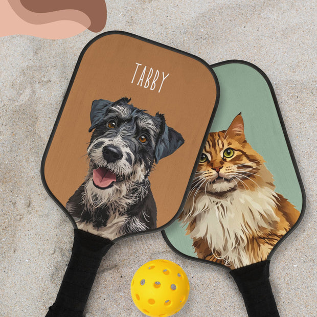 Custom Pet Pickleball Kit - Pet Photo Mod Paws 