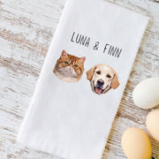Custom Pet Tea Towel - Pet Photo + Name Pet Tea towel Mod Paws 