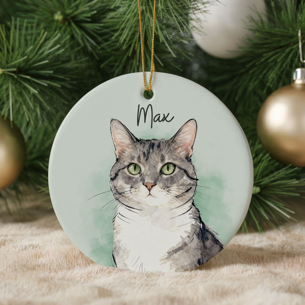 Custom Color Splash Memorial Pet Ornament - Pet Photo + Name Pet Ornaments Mod Paws 