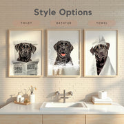 Custom Dog Bathroom Portraits Using Pet in Bathtub Cat Photo Funny Art Personalized Digital Dog Cat Custom Pet Art Pet Drawing Poster Pet Portraits Mod Paws 