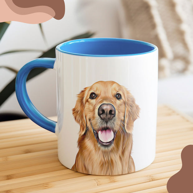 Custom Pet Color Mug - Pet Photo + Name Pet Mugs Mod Paws 