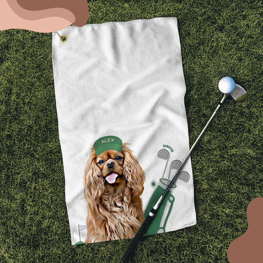 Custom Pet Golf Towel - Pet Photo + Name Mod Paws
