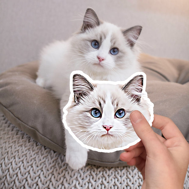 Custom Color Pet Sticker - Pet Photo Pet Sticker Mod Paws 