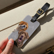 Custom Pet Luggage Tag Using Pet Photo + Name luggage tag Mod Paws 