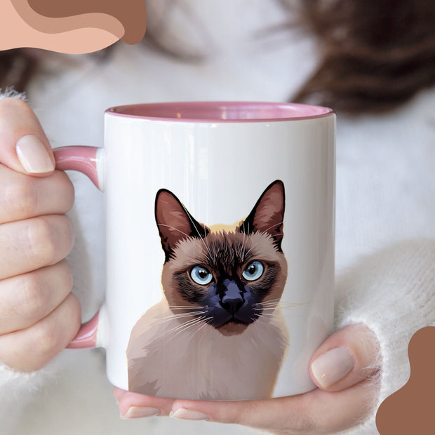 Custom Pet Color Mug - Pet Photo + Name Pet Mugs Mod Paws 