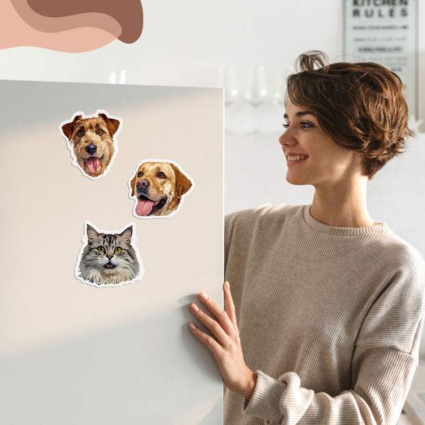 Custom Pet Magnet - Pet Photo + Name Mod Paws 