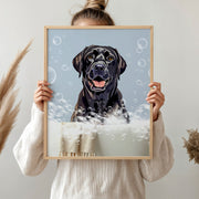 Custom Dog Bathroom Portraits Using Pet in Bathtub Cat Photo Funny Art Personalized Digital Dog Cat Custom Pet Art Pet Drawing Poster Pet Portraits Mod Paws 