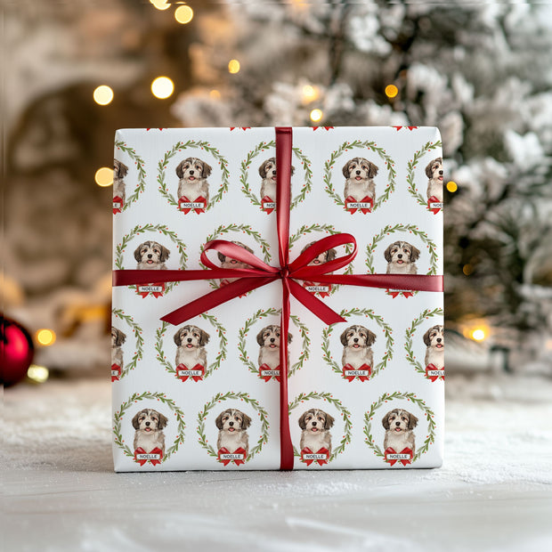 Custom Wrapping Paper Using Pet Photo + Name wrapping paper Mod Paws 