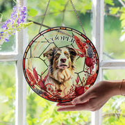Custom Pet Stained Glass Suncatcher - Pet Photo + Name Suncatchers Mod Paws 