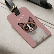 Custom Pet Luggage Tag Using Pet Photo + Name luggage tag Mod Paws 