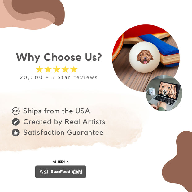 Custom Pet Pingpong Balls - Pet Photo Mod Paws 
