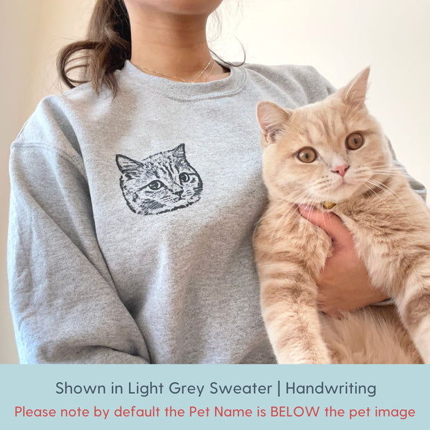 Custom Pet Sweater - Corner Pet Photo & Name Pet Sweater Mod Paws 
