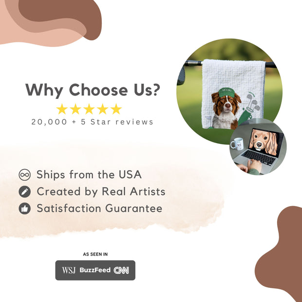 Custom Pet Golf Towel - Pet Photo + Name Mod Paws 