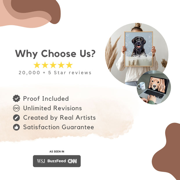 Custom Dog Bathroom Portraits Using Pet in Bathtub Cat Photo Funny Art Personalized Digital Dog Cat Custom Pet Art Pet Drawing Poster Pet Portraits Mod Paws 