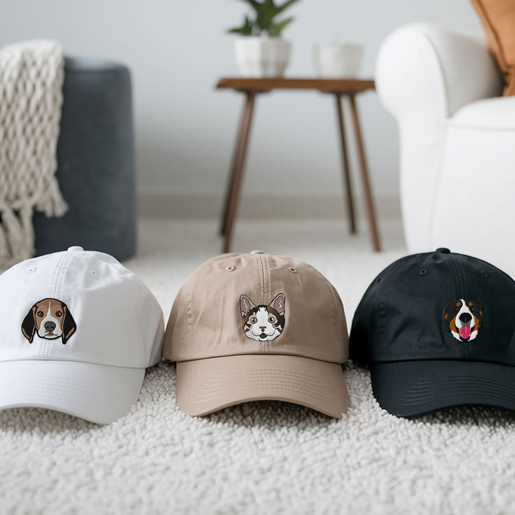 Custom Embroidered Pet Hat - Personalized Dog Or Cat Photo On Baseball Cap, Adjustable, Gift For Pet Lovers - View #9