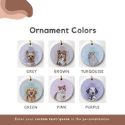 Custom Color Splash Memorial Pet Ornament - Pet Photo + Name Pet Ornaments Mod Paws 
