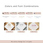 Custom Pet Wedding Cocktail Napkins - Pet Photo + Name Pet Napkins Mod Paws 
