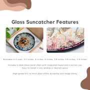 Custom Pet Stained Glass Suncatcher - Pet Photo + Name Suncatchers Mod Paws 