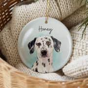 Custom Color Splash Memorial Pet Ornament - Pet Photo + Name Pet Ornaments Mod Paws 