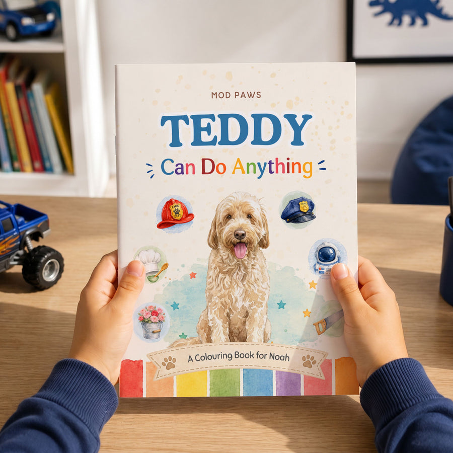 Personalized Dog Career Coloring Book from Photo Coloring Book Mod Paws