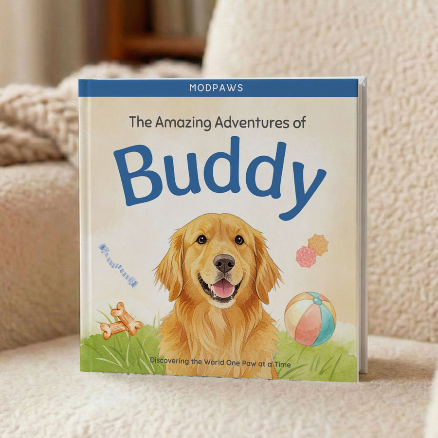Custom Pet Kids Story Book - Pet Photo + Name Photo Book Mod Paws