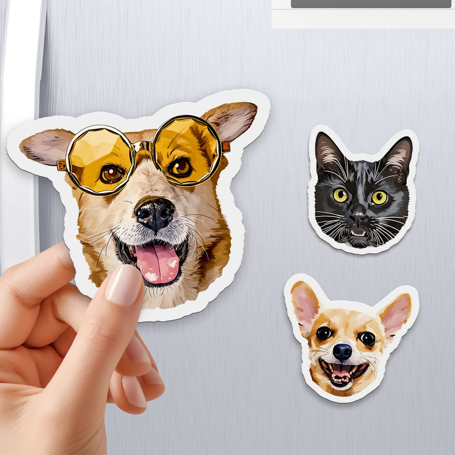 Custom Pet Magnet - Pet Photo + Name Mod Paws