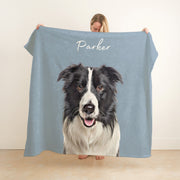 Custom Pet Color Blanket - Pet Photo + Name Pet Blanket Mod Paws 