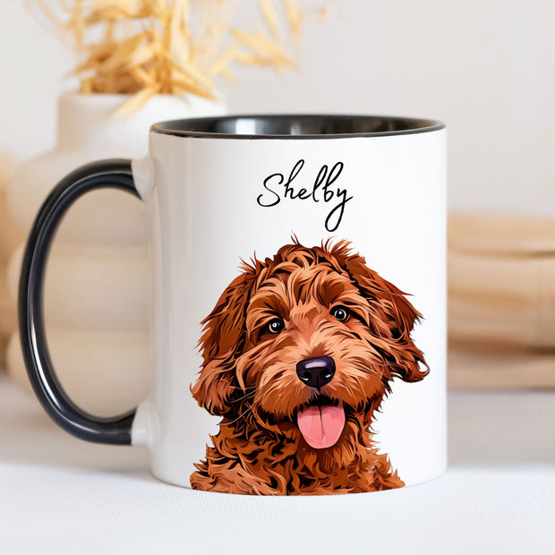 Custom Pet Color Mug - Pet Photo + Name Pet Mugs Mod Paws 