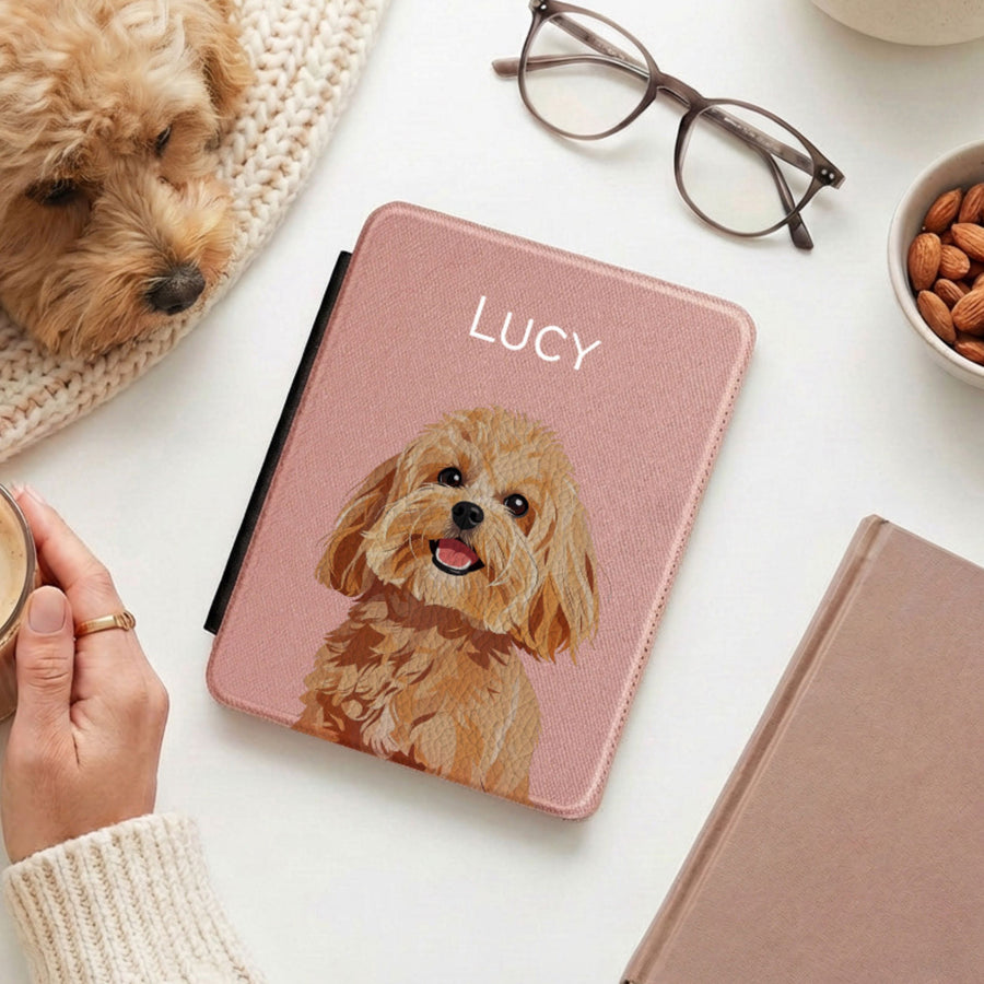 Custom Pet Kindle Case for Colorsoft Paperwhite (7") - Pet Photo + Name Pet Kindle Case Mod Paws