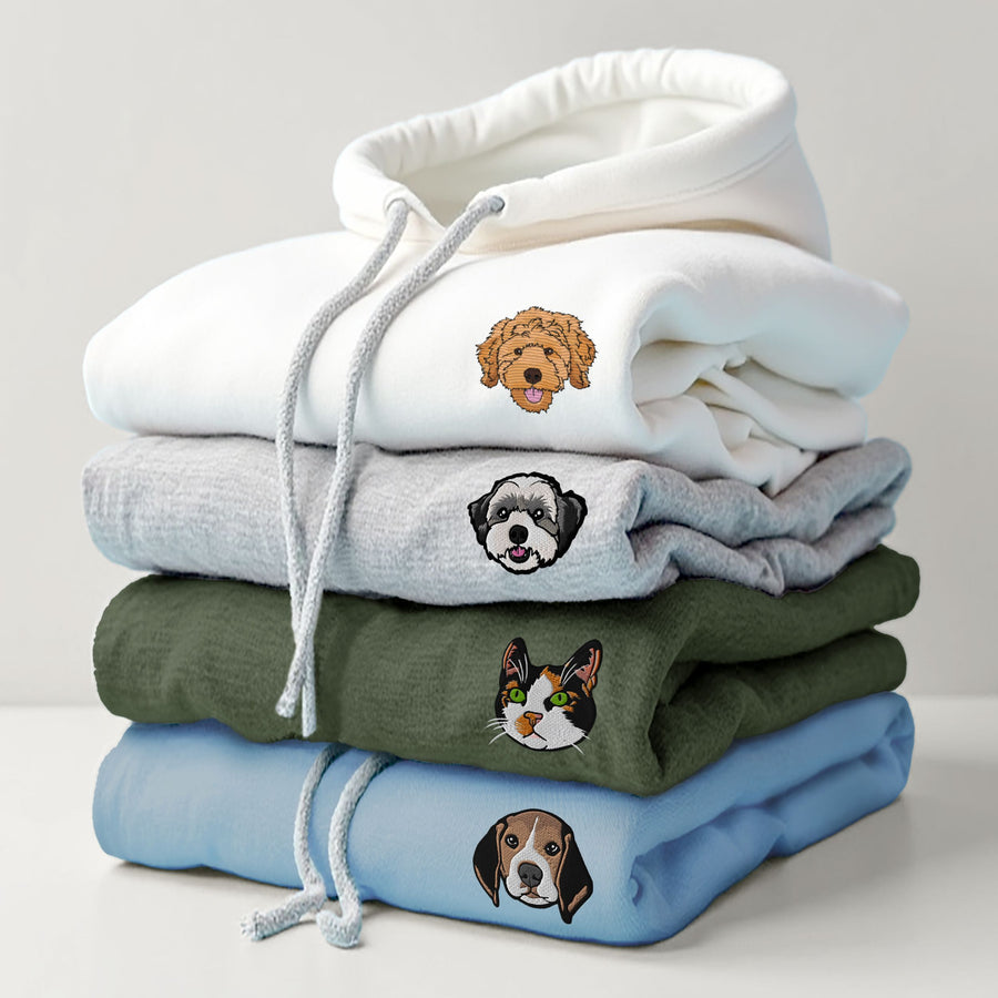Custom Embroidered Pet Hoodie Pet Sweater Mod Paws