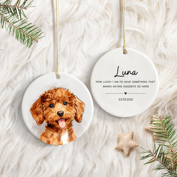 Custom Color Splash Memorial Pet Ornament - Pet Photo + Name Pet Ornaments Mod Paws 