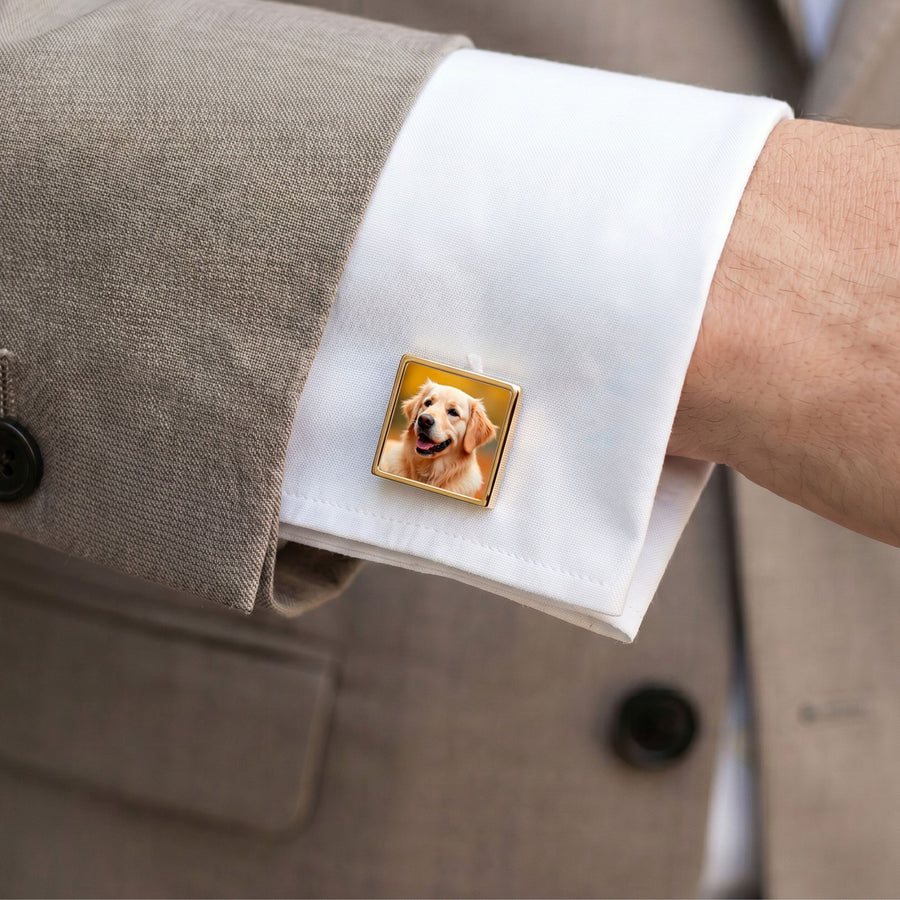 Custom Pet Photo Cufflinks Using Photo - Pet Face Cufflinks Mod Paws